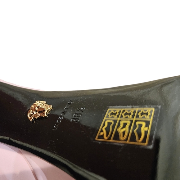 VERSACE Aevitas Platform Mules in Candy Pink Size 38.5 NIB - Picture 9 of 14